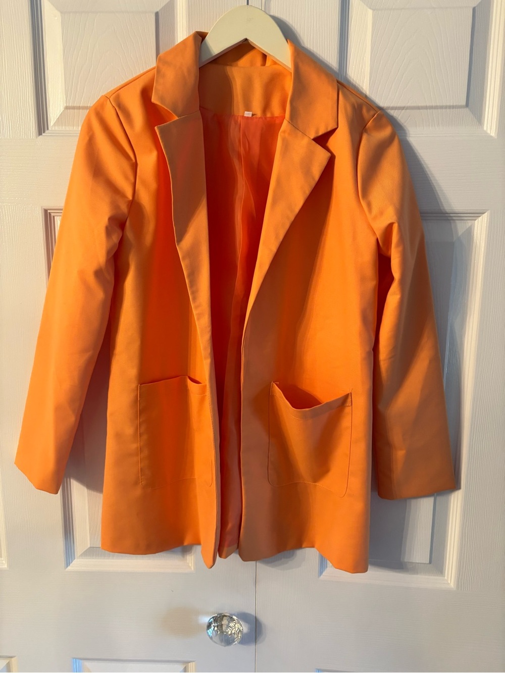 Women’s Orange Open-Front Blazer Jacket